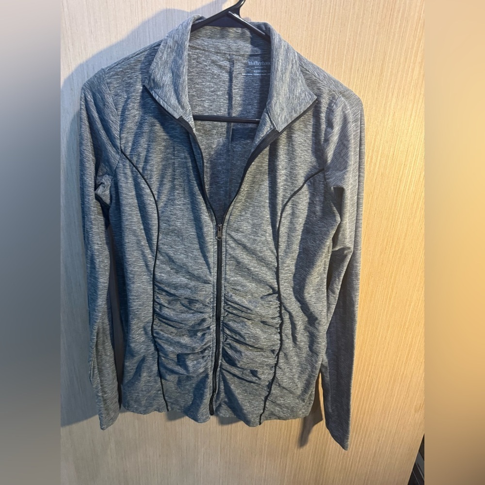 Women’s Motherhood Maternity Heather Gray Athletic Zip Up Jacket size XS